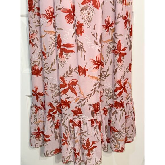 Pink Lily Pink and Red Floral Maxi Dress, Women's Size S - Picture 8 of 12